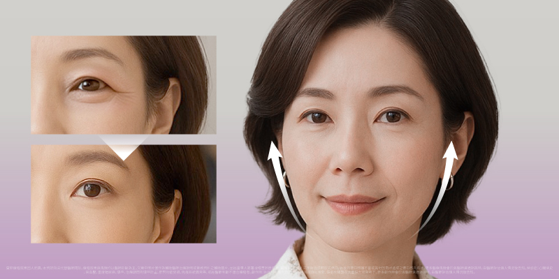 下眼瞼修皮+中臉提拉